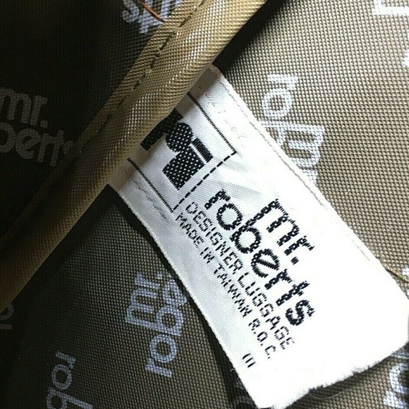 Mr Roberts RARE Vtg Olive Green CarryOn Travel Bag - Picture 12 of 12